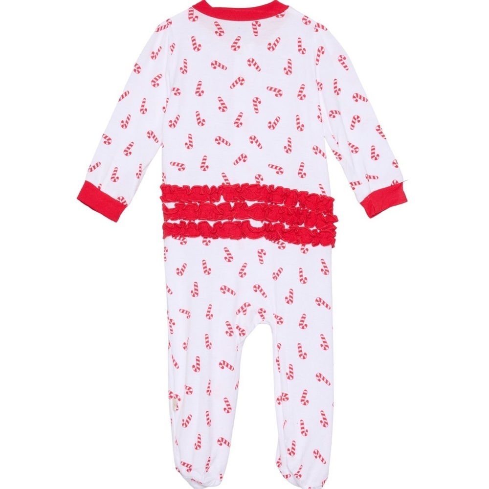MilkBerry 6-9 Months  Candy Cane Ruffle Onesie